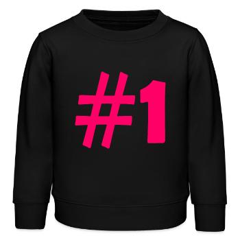 #1 - Kids Organic Sweatshirt by Stanley/Stella - black - Front - AI Model Kid Male (0cm)