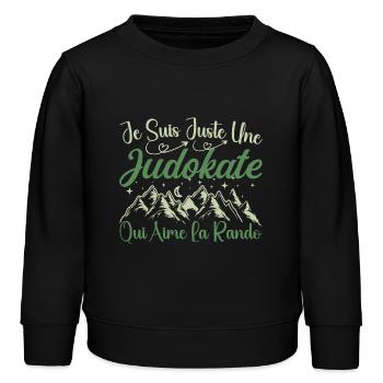 Judokate aventurier passionnée de Randonnée cadeau - Sweat enfant bio Stanley/Stella - noir - Devant - AI Model Kid Male (0cm)