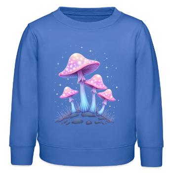Magische Pilze - Mystische Waldkunst - Kinder Organic Sweatshirt Mini Changer von Stanley/Stella - carolina Blue - Vorne - AI Model Kid Female (0cm)
