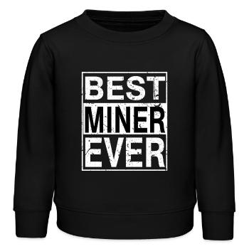 Best Miner Ever Miner Gift - Kids Organic Sweatshirt by Stanley/Stella - black - Front - AI Model Kid Male (0cm)
