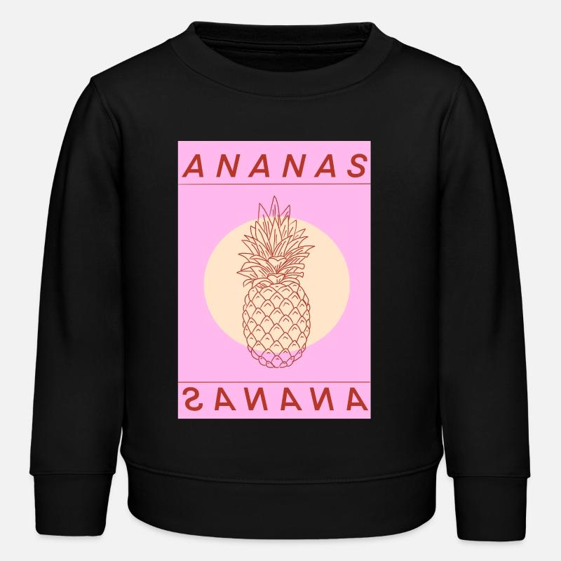 Ananas 3 - Sweat enfant bio Stanley/Stella - noir