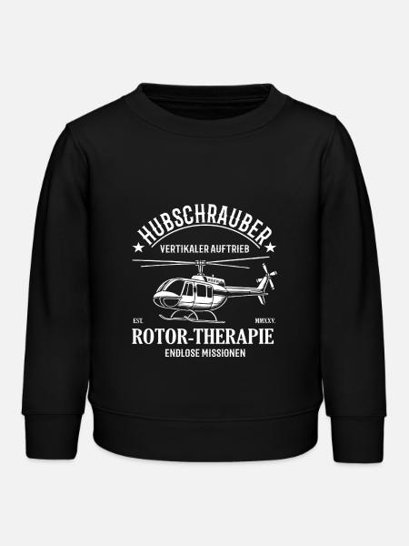 Hubschrauber Design – Vertikaler Auftrieb - Kinder Organic Sweatshirt Mini Changer von Stanley/Stella - Schwarz