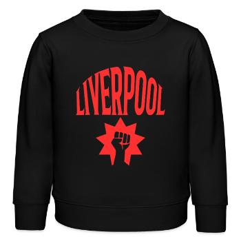 Liverpool - Sweat enfant bio Stanley/Stella - noir - Devant - AI Model Kid Male (0cm)