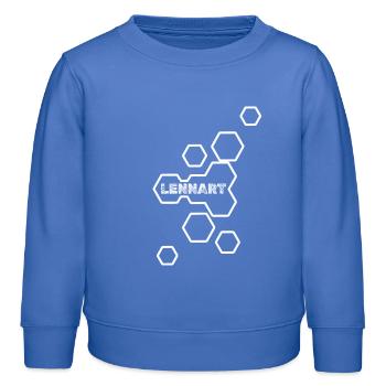 Lennart comme nom - Sweat enfant bio Stanley/Stella - carolina blue - Devant - AI Model Kid Female (0cm)