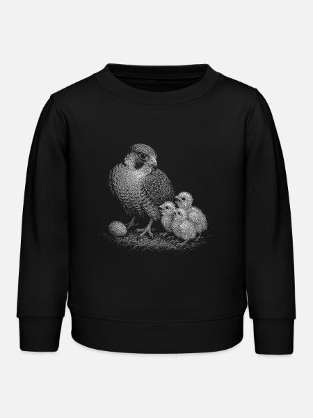 Wanderfalke - Kinder Organic Sweatshirt Mini Changer von Stanley/Stella - Schwarz