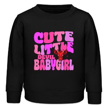 Babygirl - mignon petit diable de bébé - Sweat enfant bio Stanley/Stella - noir - Devant - AI Model Kid Male (0cm)