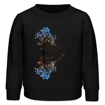 Two Trees - Sweat enfant bio Stanley/Stella - noir - Devant - AI Model Kid Male (0cm)