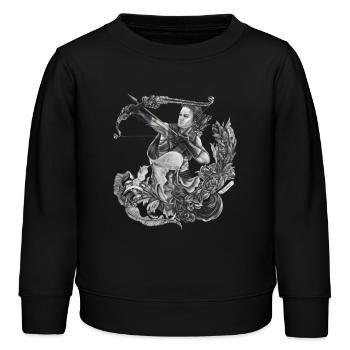 Sagittaire Zodiac - Sweat enfant bio Stanley/Stella - noir - Devant - AI Model Kid Male (0cm)