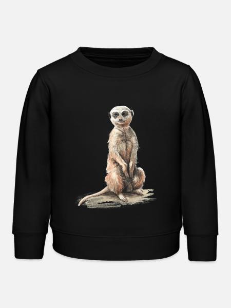 Erdmännchen - Kinder Organic Sweatshirt Mini Changer von Stanley/Stella - Schwarz