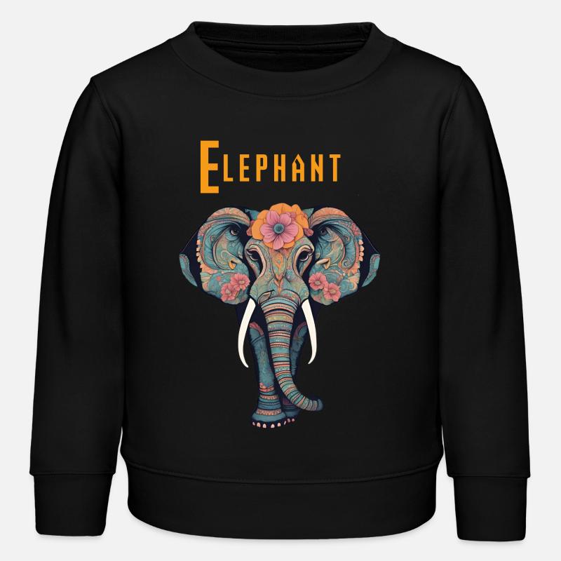 Elephant - Kinder Organic Sweatshirt Mini Changer von Stanley/Stella - Schwarz