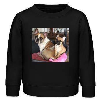 Hundeelterns Herzblatt Motiv - Kinder Organic Sweatshirt Mini Changer von Stanley/Stella - Schwarz - Vorne - AI Model Kid Male (0cm)