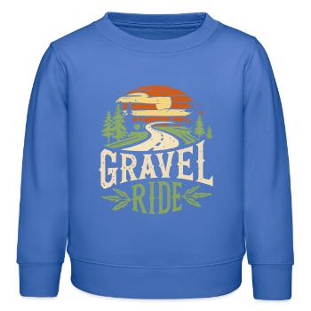 Schotterfahrt Abenteuer - Kinder Organic Sweatshirt Mini Changer von Stanley/Stella - carolina Blue - Vorne - AI Model Kid Female (0cm)