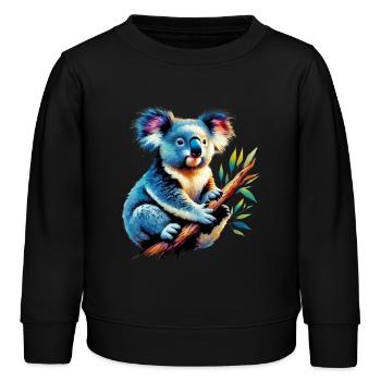 Koala - Kinder Organic Sweatshirt Mini Changer von Stanley/Stella - Schwarz - Vorne - AI Model Kid Male (0cm)