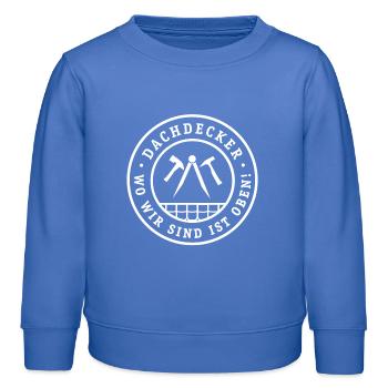 Dachdecker - Kinder Organic Sweatshirt Mini Changer von Stanley/Stella - carolina Blue - Vorne - AI Model Kid Female (0cm)