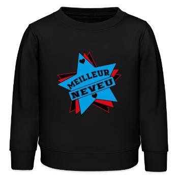 MEILLEUR NEVEU - Sweat enfant bio Stanley/Stella - noir - Devant - AI Model Kid Male (0cm)