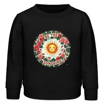 Be the Sunshine - Rétro Positivité Édifiante Desig - Sweat enfant bio Stanley/Stella - noir - Devant - AI Model Kid Male (0cm)