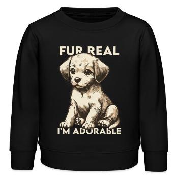 Pour de vrai - Sweat enfant bio Stanley/Stella - noir - Devant - AI Model Kid Male (0cm)