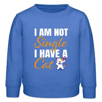 Not Free, I Have a Cat - Kids Organic Sweatshirt by Stanley/Stella - carolina blue - Front - AI Model Kid Female (0cm)