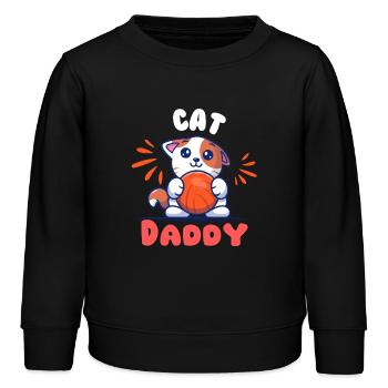 Chaton Tendre Avec Balle Orange - Sweat enfant bio Stanley/Stella - noir - Devant - AI Model Kid Male (0cm)