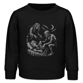 Juments et étrangleurs - Cauchemars fantomatiques - Sweat enfant bio Stanley/Stella - noir - Devant - AI Model Kid Male (0cm)