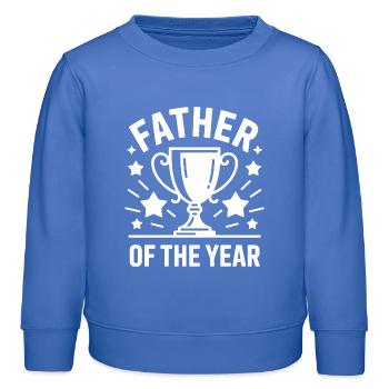 Father of the Year - Funny Dad T-Shirt - Kids Organic Sweatshirt by Stanley/Stella - carolina blue - Front - AI Model Kid Female (0cm)