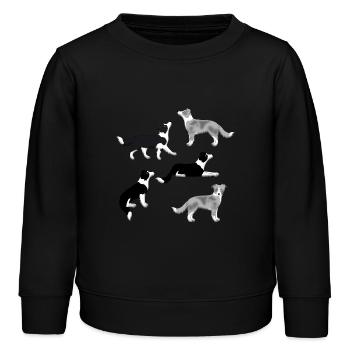 Sélection de Border Collie - Sweat enfant bio Stanley/Stella - noir - Devant - AI Model Kid Male (0cm)