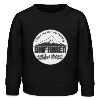 Wilder Kaiser - Skifahren - Kinder Organic Sweatshirt Mini Changer von Stanley/Stella - Schwarz - Vorne - AI Model Kid Male (0cm)