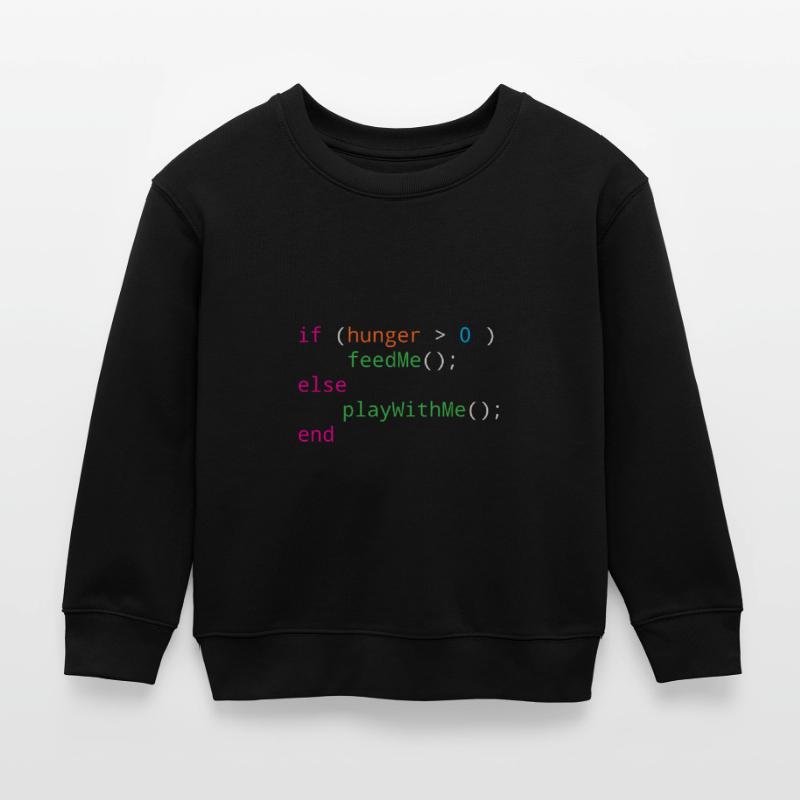 Programmierer Quellcode Hunger oder Spielen Kinder Organic Sweatshirt Mini Changer von Stanley/Stella