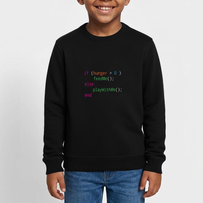 Programmierer Quellcode Hunger oder Spielen Kinder Organic Sweatshirt Mini Changer von Stanley/Stella