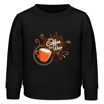 Make Coffee Not War - Sweat enfant bio Stanley/Stella - noir - Devant - AI Model Kid Male (0cm)