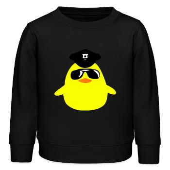 cool_cop_chick - Kids Organic Sweatshirt by Stanley/Stella - black - Front - AI Model Kid Male (0cm)