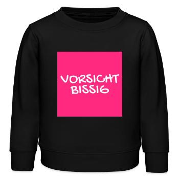 Vorsicht Bissig Mundschutz Nasenschutz - Kinder Organic Sweatshirt Mini Changer von Stanley/Stella - Schwarz - Vorne - AI Model Kid Male (0cm)