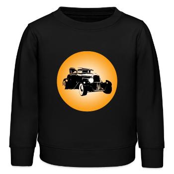 Car - Kids Organic Sweatshirt by Stanley/Stella - black - Front - AI Model Kid Male (0cm)