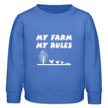 Farm - Kids Organic Sweatshirt by Stanley/Stella - carolina blue - Front - AI Model Kid Female (0cm)