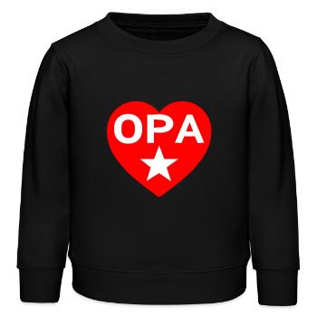 Opa - Kinder Organic Sweatshirt Mini Changer von Stanley/Stella - Schwarz - Vorne - AI Model Kid Male (0cm)
