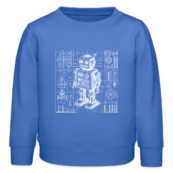 Roboter - Kinder Organic Sweatshirt Mini Changer von Stanley/Stella - carolina Blue - Vorne - AI Model Kid Female (0cm)