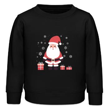 Weihnachtsmann - Kinder Organic Sweatshirt Mini Changer von Stanley/Stella - Schwarz - Vorne - AI Model Kid Male (0cm)
