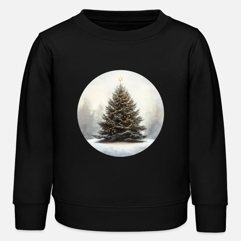 Weihnachtsbaum - Kinder Organic Sweatshirt Mini Changer von Stanley/Stella - Schwarz