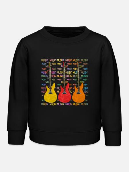 Gitarren - Kinder Organic Sweatshirt Mini Changer von Stanley/Stella - Schwarz