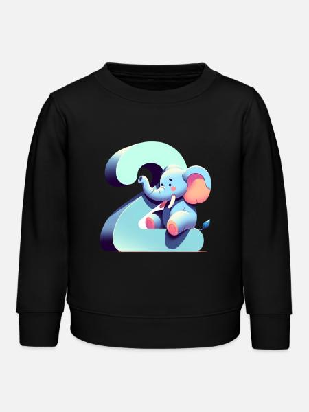 Creative Children's Numbers Collection - Kids Organic Sweatshirt by Stanley/Stella - black