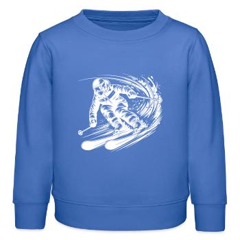 Skifahren Wettkampf Rivalität und Sportgeist - Kinder Organic Sweatshirt Mini Changer von Stanley/Stella - carolina Blue - Vorne - AI Model Kid Female (0cm)