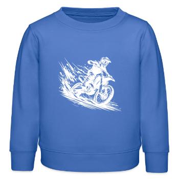 Matsch Offroad Enduro Abenteuer Zeichnung - Kinder Organic Sweatshirt Mini Changer von Stanley/Stella - carolina Blue - Vorne - AI Model Kid Female (0cm)
