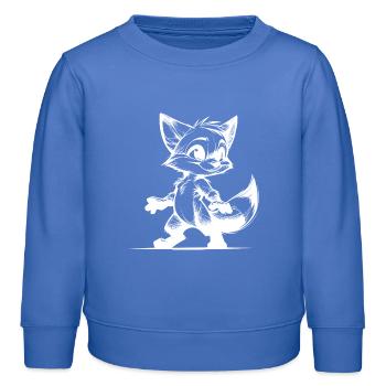 Clever Fox Sly Fox Croquis de dessin - Sweat enfant bio Stanley/Stella - carolina blue - Devant - AI Model Kid Female (0cm)