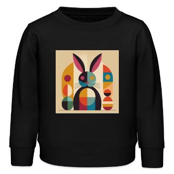 Lapin de Pâques n° 11 - Sweat enfant bio Stanley/Stella - noir - Devant - AI Model Kid Male (0cm)