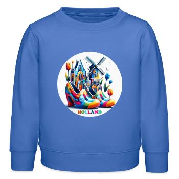 Niederlande Bunt LGBTQ - Kinder Organic Sweatshirt Mini Changer von Stanley/Stella - carolina Blue - Vorne - AI Model Kid Female (0cm)