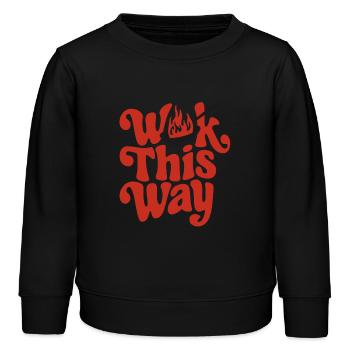 Wok de cette façon - Sweat enfant bio Stanley/Stella - noir - Devant - AI Model Kid Male (0cm)