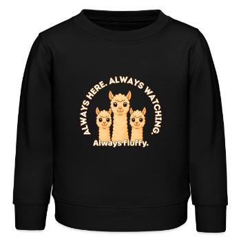 Toujours à l’affût et moelleux – Alpagas moelleux - Sweat enfant bio Stanley/Stella - noir - Devant - AI Model Kid Male (0cm)
