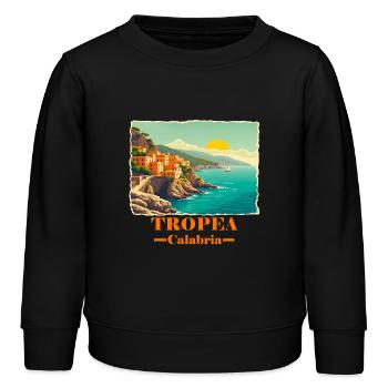 Tropea Kalabrien orange - Kinder Organic Sweatshirt Mini Changer von Stanley/Stella - Schwarz - Vorne - AI Model Kid Male (0cm)