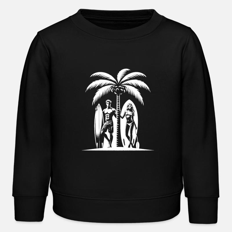 Surfeur - Sweat enfant bio Stanley/Stella - noir