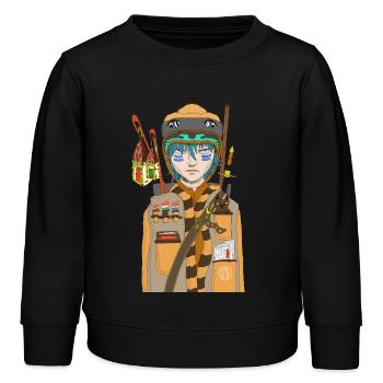 Collectionneur de maison - Sweat enfant bio Stanley/Stella - noir - Devant - AI Model Kid Male (0cm)